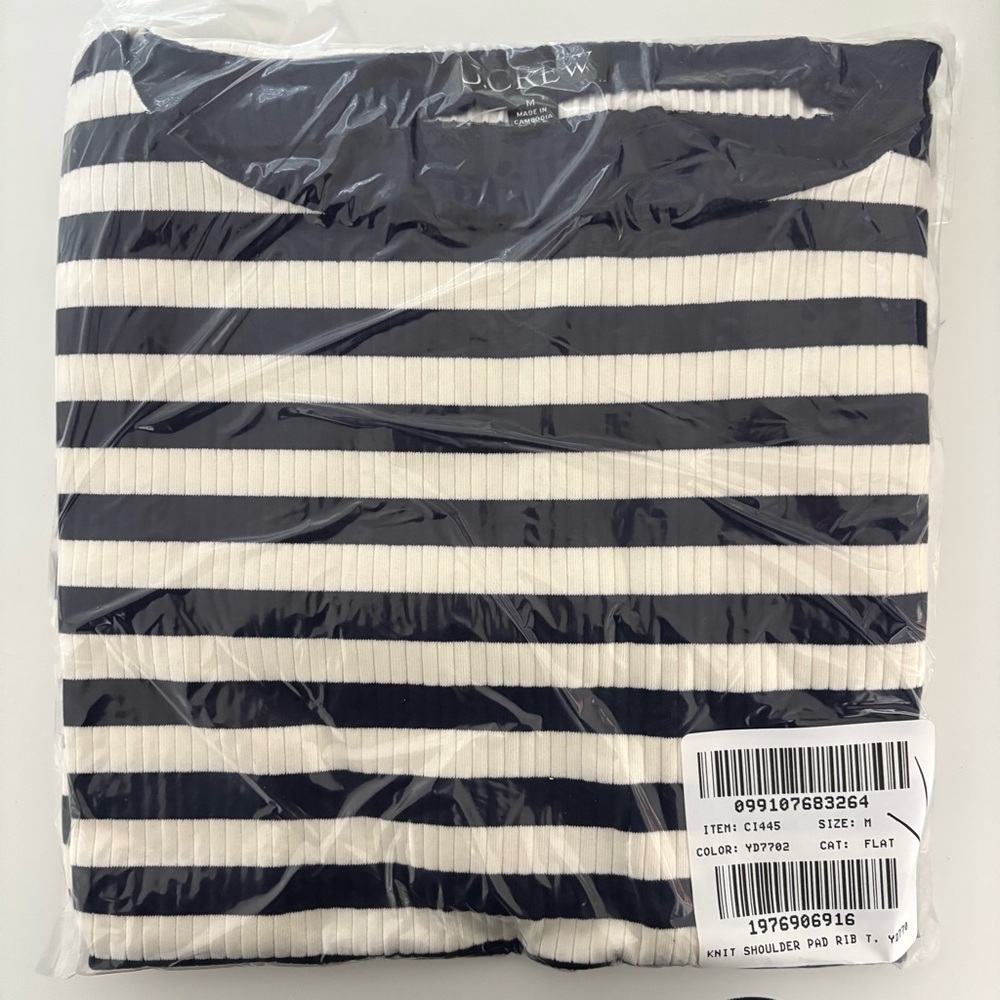 NWT J. Crew Knit Boatneck Midi Dress Stripe Even Stripe Ivory Navy - Picture 5 of 6